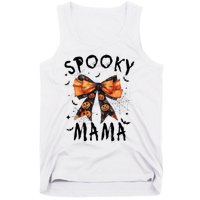 Spooky Mama Funny Pumpkin Halloween Season Matching Family Tank Top