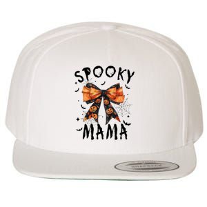 Spooky Mama Funny Pumpkin Halloween Season Matching Family Wool Snapback Cap