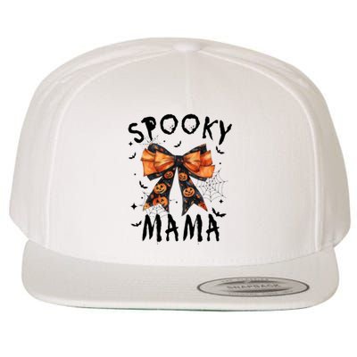 Spooky Mama Funny Pumpkin Halloween Season Matching Family Wool Snapback Cap