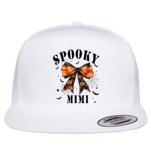 Spooky Mimi Funny Pumpkin Halloween Season Matching Family Flat Bill Trucker Hat