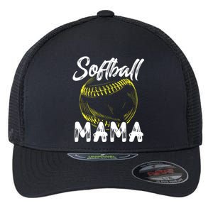 Softball Mama For Women Family Matching Players Mothers Day Flexfit Unipanel Trucker Cap