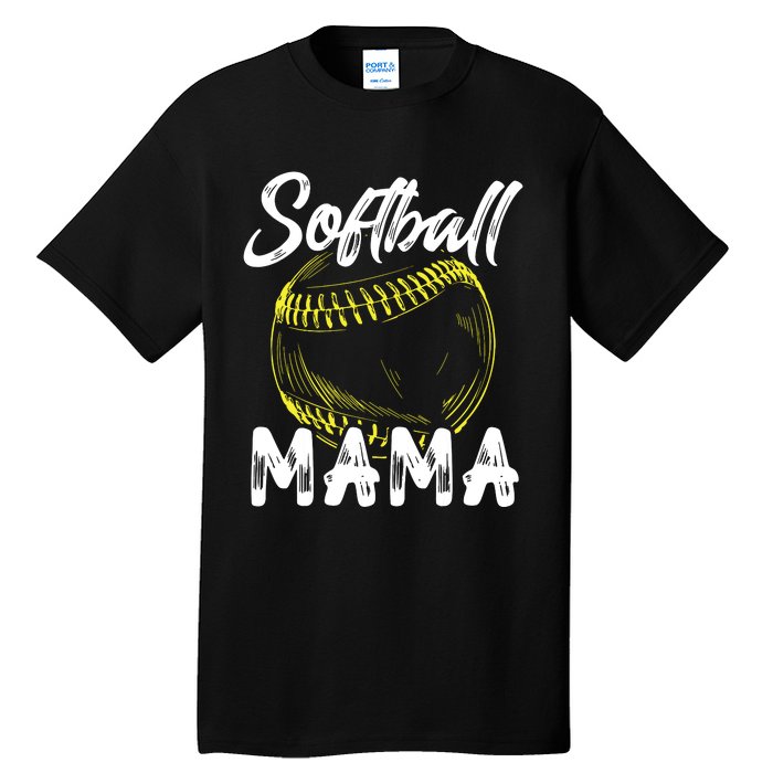 Softball Mama For Women Family Matching Players Mothers Day Tall T-Shirt