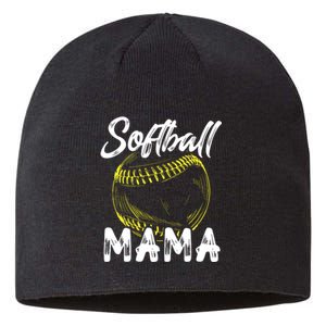 Softball Mama For Women Family Matching Players Mothers Day Sustainable Beanie