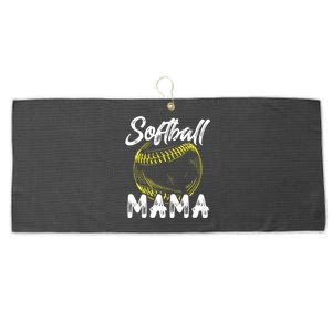 Softball Mama For Women Family Matching Players Mothers Day Large Microfiber Waffle Golf Towel