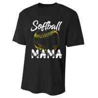 Softball Mama For Women Family Matching Players Mothers Day Performance Sprint T-Shirt