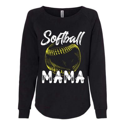 Softball Mama For Women Family Matching Players Mothers Day Womens California Wash Sweatshirt