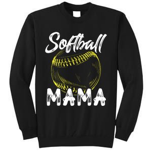 Softball Mama For Women Family Matching Players Mothers Day Tall Sweatshirt