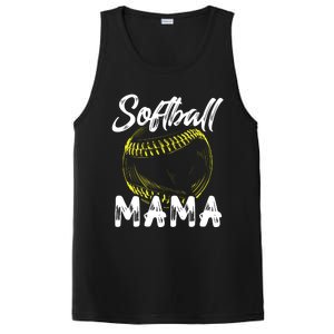 Softball Mama For Women Family Matching Players Mothers Day PosiCharge Competitor Tank