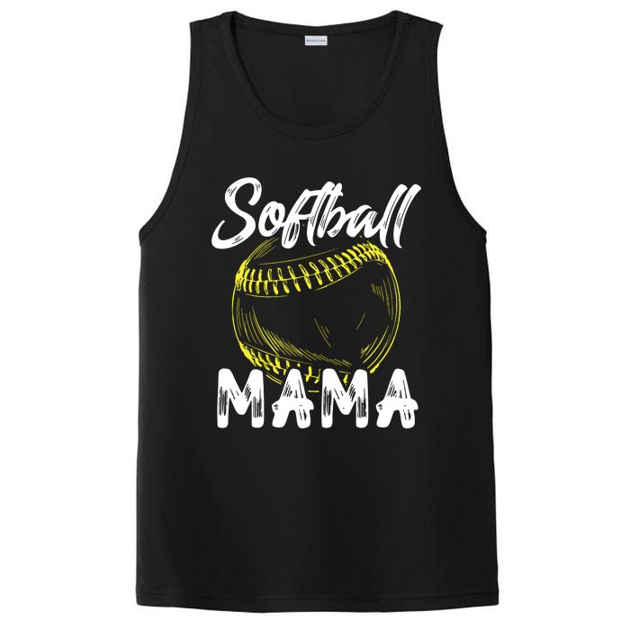 Softball Mama For Women Family Matching Players Mothers Day PosiCharge Competitor Tank