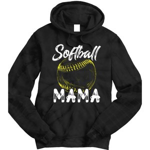 Softball Mama For Women Family Matching Players Mothers Day Tie Dye Hoodie