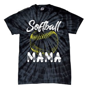 Softball Mama For Women Family Matching Players Mothers Day Tie-Dye T-Shirt