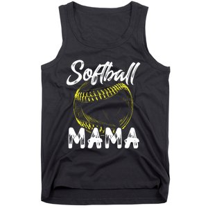 Softball Mama For Women Family Matching Players Mothers Day Tank Top