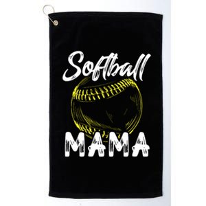 Softball Mama For Women Family Matching Players Mothers Day Platinum Collection Golf Towel