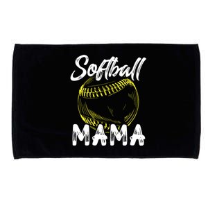 Softball Mama For Women Family Matching Players Mothers Day Microfiber Hand Towel