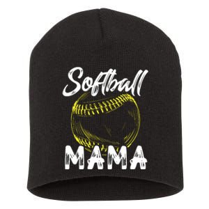 Softball Mama For Women Family Matching Players Mothers Day Short Acrylic Beanie