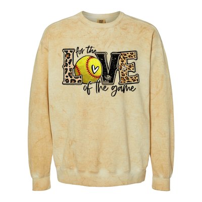 Softball Mom For The Love of The Game Softball Colorblast Crewneck Sweatshirt