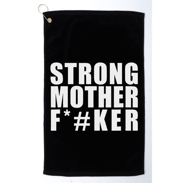 Strong Motherfucker Funny Gym Powerlifting Golf Towel