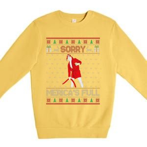 Sorry MericaS Full Funny Trump Maga Ugly Sweater Christmas Premium Crewneck Sweatshirt