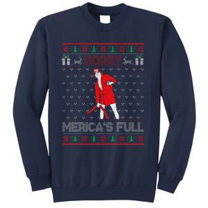 Sorry MericaS Full Funny Trump Maga Ugly Sweater Christmas Sweatshirt