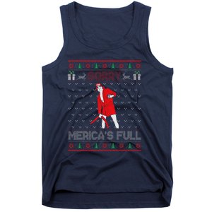 Sorry MericaS Full Funny Trump Maga Ugly Sweater Christmas Tank Top