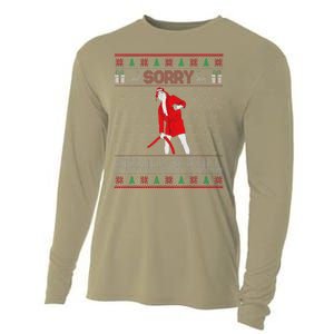 Sorry MericaS Full Funny Trump Maga Ugly Sweater Christmas Cooling Performance Long Sleeve Crew