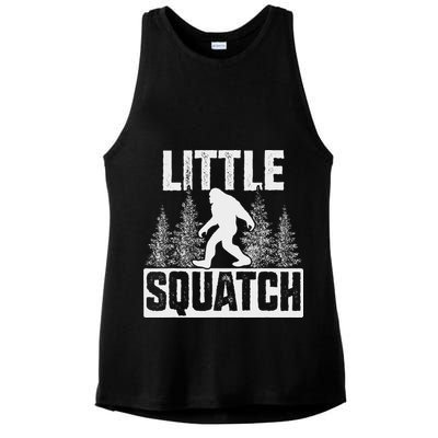 Squatchy Matching Family Bigfoot Little Squatch Ladies PosiCharge Tri-Blend Wicking Tank