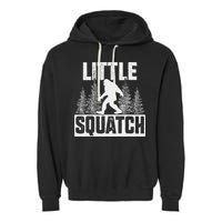 Squatchy Matching Family Bigfoot Little Squatch Garment-Dyed Fleece Hoodie