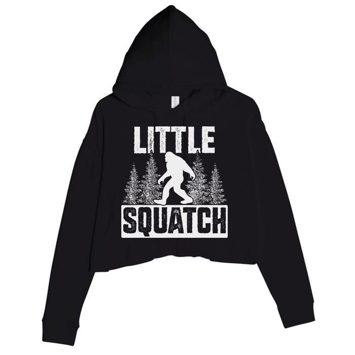 Squatchy Matching Family Bigfoot Little Squatch Crop Fleece Hoodie
