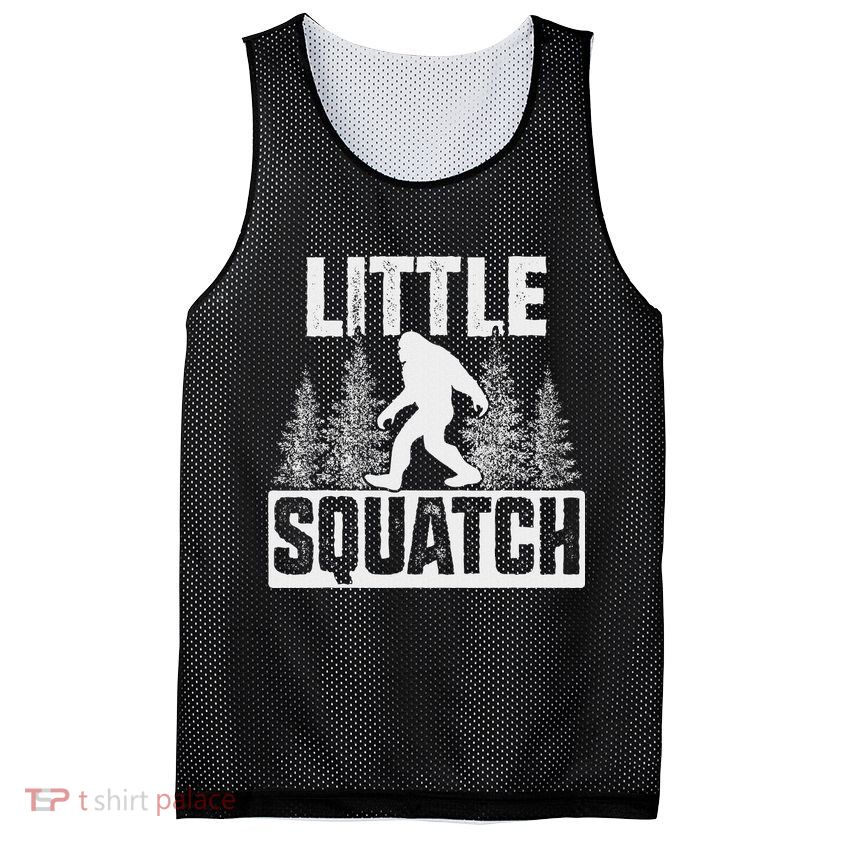 Squatchy Matching Family Bigfoot Little Squatch Mesh Reversible Basketball Jersey Tank