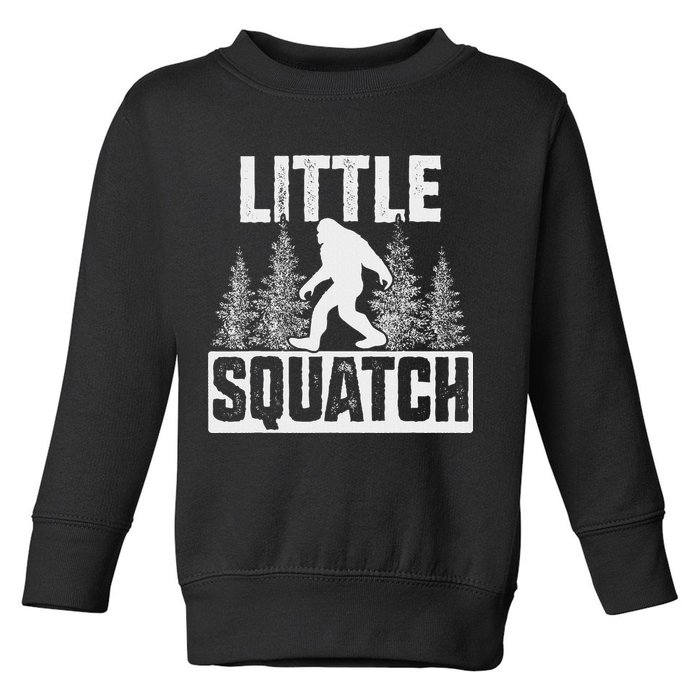 Squatchy Matching Family Bigfoot Little Squatch Toddler Sweatshirt