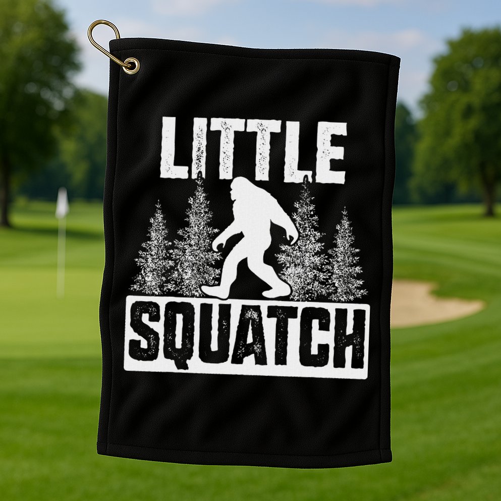 Squatchy Matching Family Bigfoot Little Squatch Golf Towel