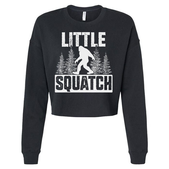 Squatchy Matching Family Bigfoot Little Squatch Cropped Pullover Crew