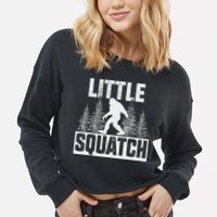Squatchy Matching Family Bigfoot Little Squatch Cropped Pullover Crew