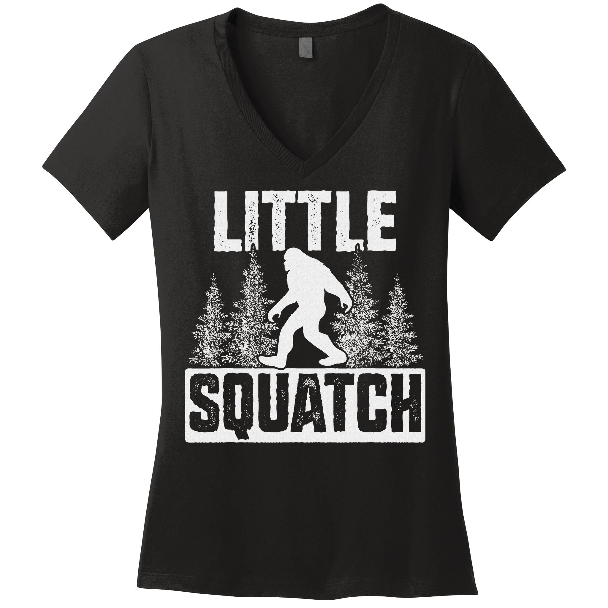 Squatchy Matching Family Bigfoot Little Squatch Women's V-Neck T-Shirt