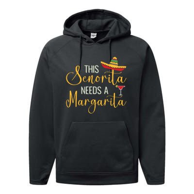 Senorita Margarita Fun Performance Fleece Hoodie