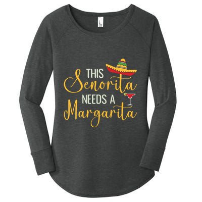 Senorita Margarita Fun Women's Perfect Tri Tunic Long Sleeve Shirt