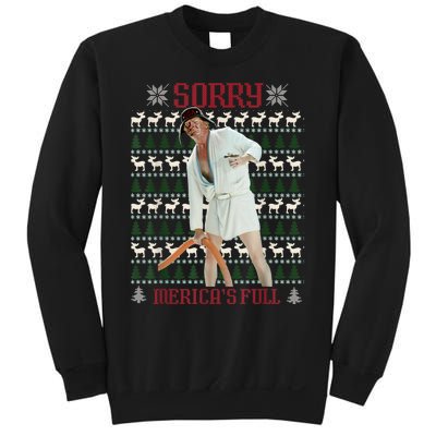 Sorry MericaS Full Funny Trump Ugly Christmas Sweatshirt