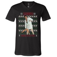 Sorry MericaS Full Funny Trump Ugly Christmas V-Neck T-Shirt