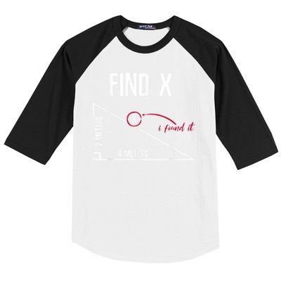 Sarcastic Math Found The 'X' Baseball Sleeve Shirt