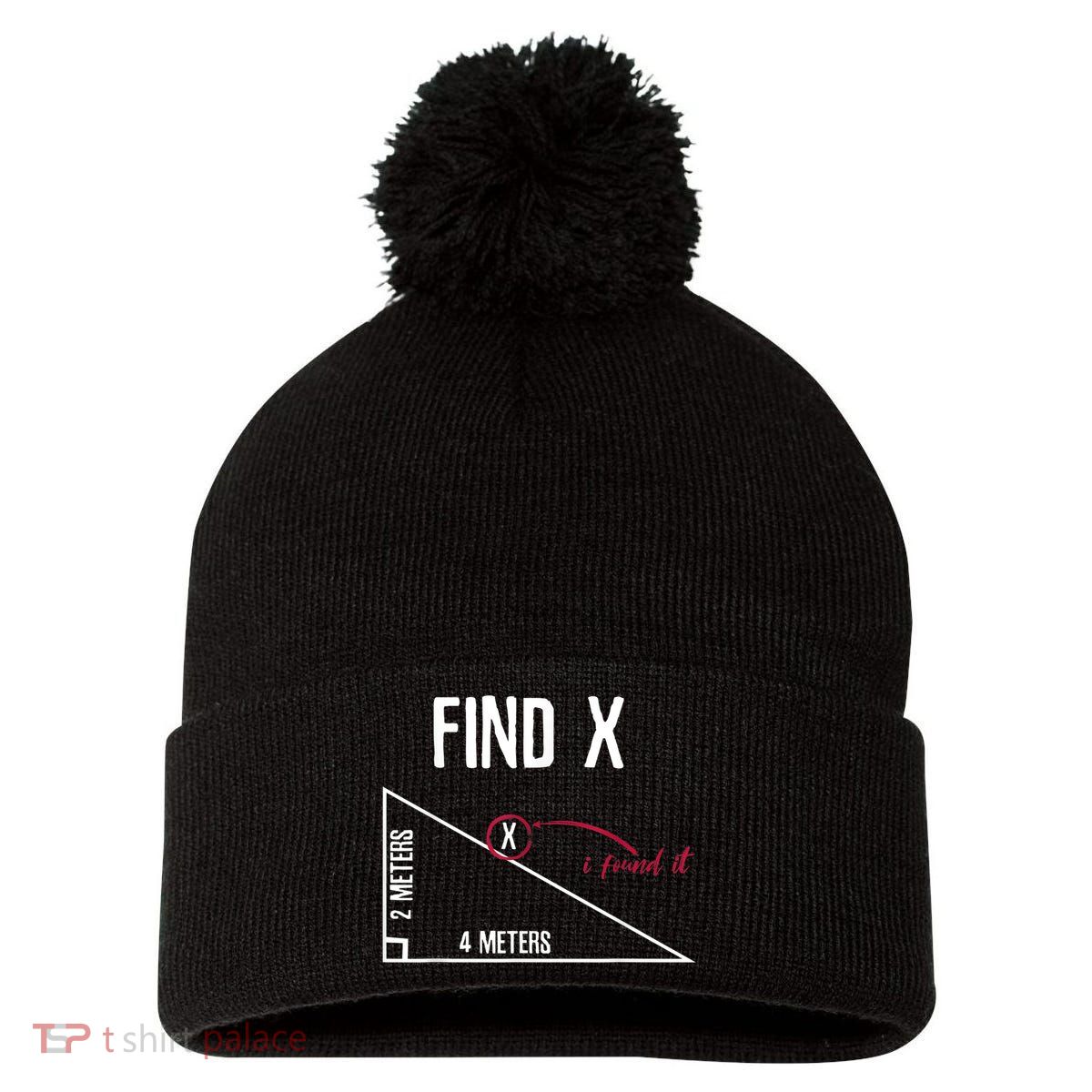 Sarcastic Math Found The 'X' Pom Pom 12in Knit Beanie