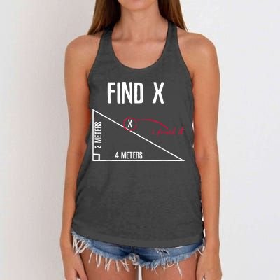 Sarcastic Math Found The 'X' Women's Knotted Racerback Tank