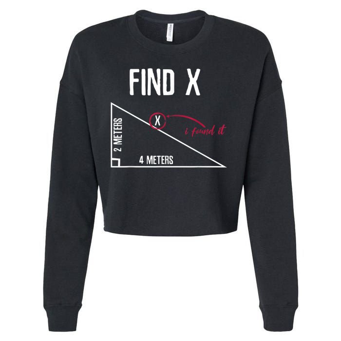 Sarcastic Math Found The 'X' Cropped Pullover Crew