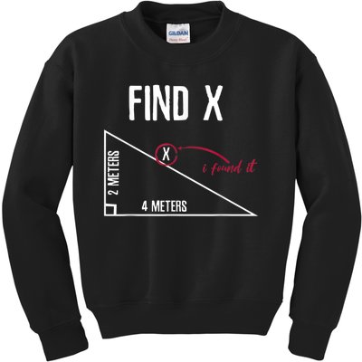 Sarcastic Math Found The 'X' Kids Sweatshirt