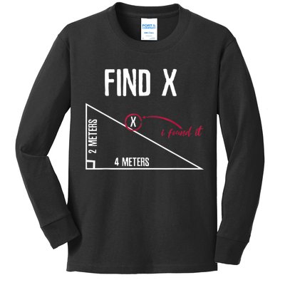 Sarcastic Math Found The 'X' Kids Long Sleeve Shirt
