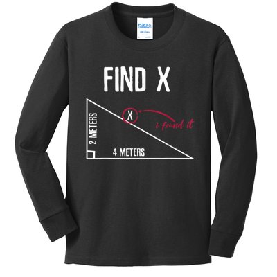 Sarcastic Math Found The 'X' Kids Long Sleeve Shirt