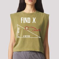 Sarcastic Math Found The 'X' Garment-Dyed Women's Muscle Tee