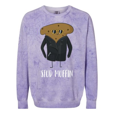 Stud Muffin Funny Muffin For Bakers Gift Colorblast Crewneck Sweatshirt