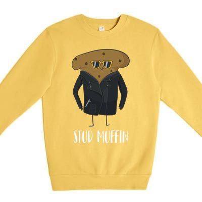 Stud Muffin Funny Muffin For Bakers Gift Premium Crewneck Sweatshirt