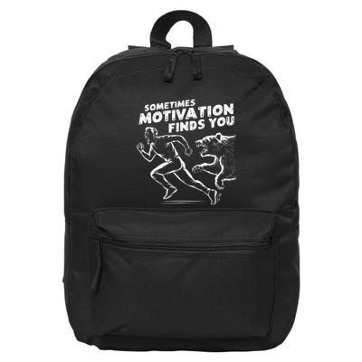 Sometimes Motivation Finds You Conversation Starter 16 in Basic Backpack