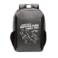 Sometimes Motivation Finds You Conversation Starter Vector Backpack
